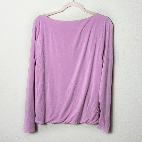 J. Crew Long-sleeve Tee Boatneck lilac size XL - Picture 2 of 7